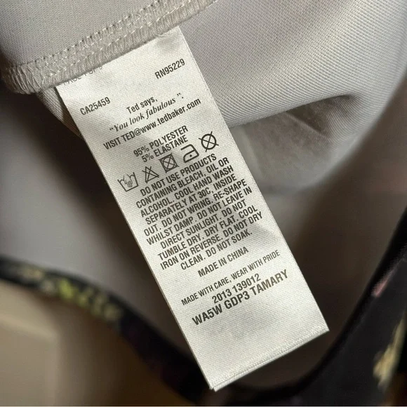 Ted Baker Tamary Shadow Floral Skater Dress Size 1= US 4 - Picture 12 of 13